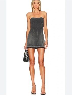 EB Denim Revolve Mini Dress Corset Lace✨NWOT  Sz Small